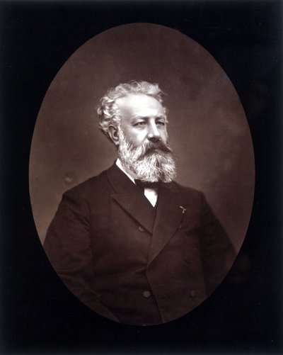 Porträtmedaillon von Jules Verne - in "Les Hommes d
