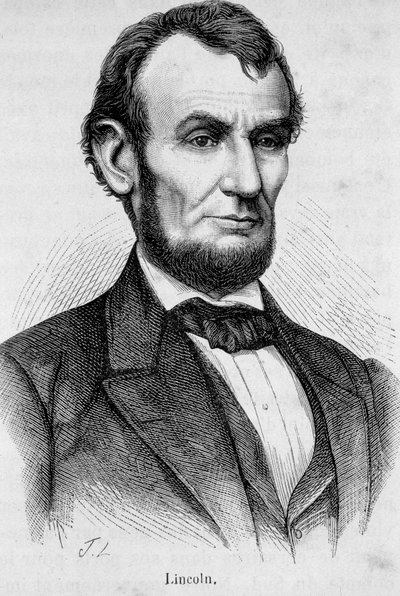 Porträt von Abraham Lincoln (1809-1865), 16. Präsident der Vereinigten Staaten (1861-1865) von Unknown artist