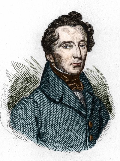Porträt von Alphonse de Lamartine (1790-1869), französischer Dichter. von Unknown artist