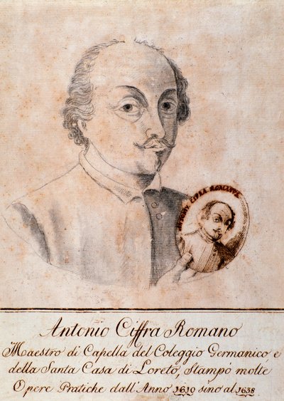 Porträt von Antonio Cifra (Zeichnung) von Unknown artist
