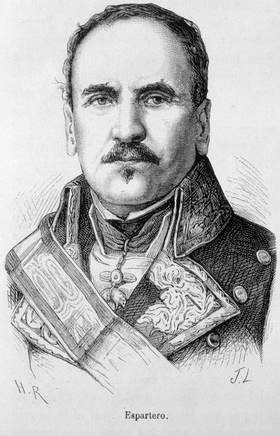 Porträt von Baldomero Espartero, Herzog des Sieges, General und spanischer Staatsmann (1793-1879) von Unknown artist