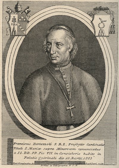 Porträt von Kardinal Francesco Bertazzoli von Unknown artist