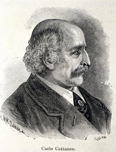 Porträt von Carlo Cattaneo (1801-1869) von Unknown artist
