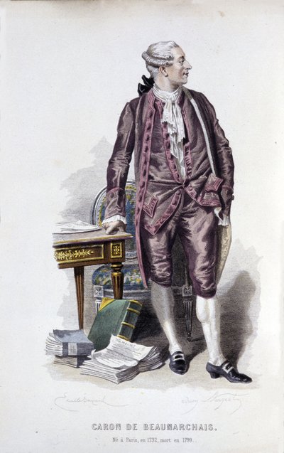 Porträt von Caron de Beaumarchais (1732 - 1799) von Unknown artist