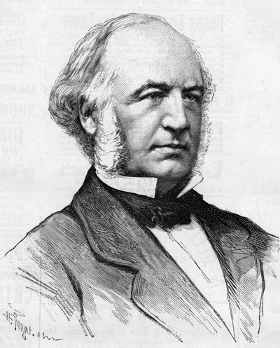 Porträt von Charles Bergeron (1808-1883), französischer Ingenieur, großer Handwerker der Transformation der Wege von Paris, in „Le Monde Illustré 1885“. von Unknown artist