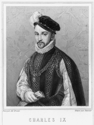 Porträt von Karl IX. (1550-1574), König von Frankreich - in „Histoire des Français“ von Lavallée, Gravur, sd. von Unknown artist