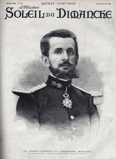 Porträt von Kommandant Jean Baptiste Marchand (1863-1934). Gravur in „Le sun-du-dimanche“, 25. Juni von Unknown artist