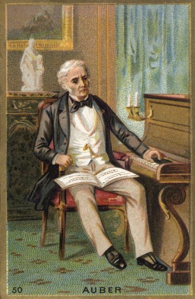Porträt von Daniel François Esprit Auber (1782-1871), französischer Komponist. Chromolithographie 19. Jahrhundert. von Unknown artist