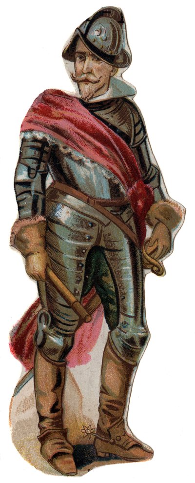 Porträt von Don Ferdinand (Fernando) Alvarez de Toledo, Herzog von Alba (Alba) (1507-1582). Chromolithographie, späte 19. Jahrhundert. von Unknown artist