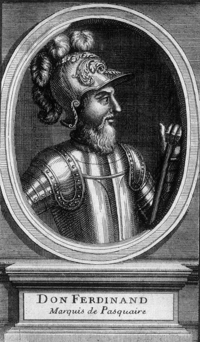 Porträt von Don Ferdinand, Marquis de Pasquaire - undatiert. von Unknown artist