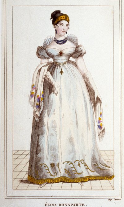 Porträt von Elisa Bonaparte (Maria Anna genannt Eliza) von Unknown artist