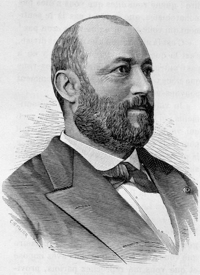Porträt von Ernoul. Gravur aus dem Ende des 19. Jahrhunderts in „Histoire de France“ von H. Martin von Unknown artist