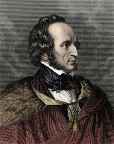 Porträt von Felix Mendelssohn Bartholdy (1809-1847), deutscher Komponist und Dirigent von Unknown artist