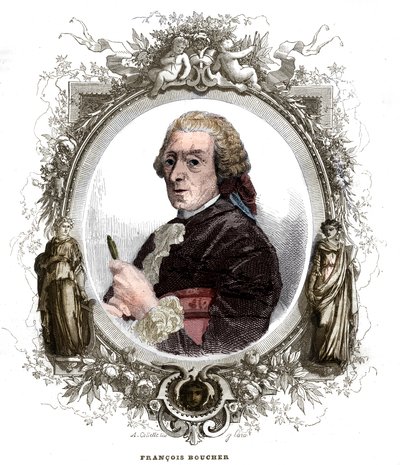 Porträt von François Boucher, französischer Maler. von Unknown artist