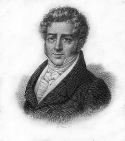 Porträt von François Adrien Boieldieu (1775-1834), französischer Komponist, Radierung des 19. Jahrhunderts von Unknown artist