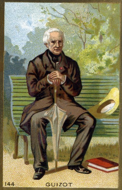 Porträt von François Guizot (1787 - 1874) französischer Politiker und Historiker. Chromolithografie des 19. Jahrhunderts von Unknown artist