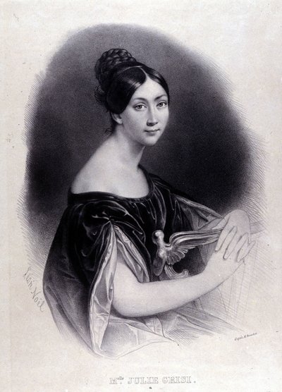 Porträt von Giulia Grisi, italienische Sopranistin von Unknown artist