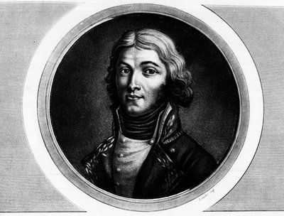 Porträt von General Louis Lazare Hoche (1768-1797). Gravur in Vollständige Sammlung historischer Gemälde der Französischen Revolution, in drei Bänden. 1804. von Unknown artist