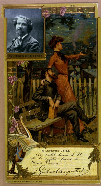 Porträt von Gustave Charpentier. Chromolithographie für die Marke A Lefèvre Utile. Spätes 19. Jahrhundert von Unknown artist