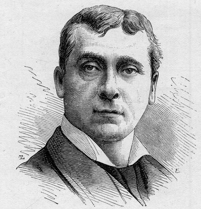 Porträt von Gustave Worms (geb. 1836), französischer Komödiant, Mitglied der Comédie-Française von 1858 bis 1900. Gravur in „Le Monde Illustré“ Nr. 1168 vom 16. August 1879 von Unknown artist