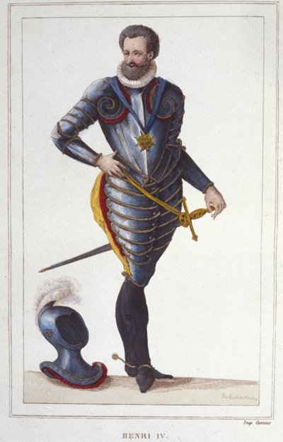 Porträt von Heinrich IV. (1553-1610), König von Frankreich, Gravur von 1830 von Unknown artist