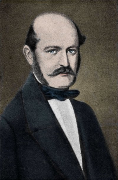 Porträt von Ignaz Philipp Semmelweis (Semmelweiss), ungarischer Geburtshelfer (1818-1865). von Unknown artist