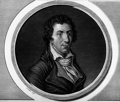 Porträt von Jacques Pierre Brissot dit Brissot de Warville (1754-1793), Abgeordneter des Nationalkonvents. Gravur in 