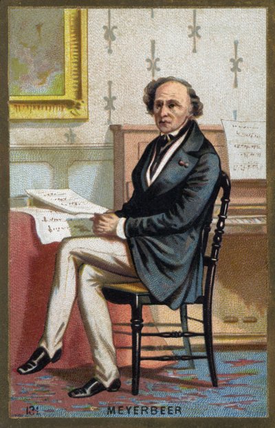 Porträt von Jakob Liebmann Meyerbeer (1791-1864), deutscher Komponist. von Unknown artist