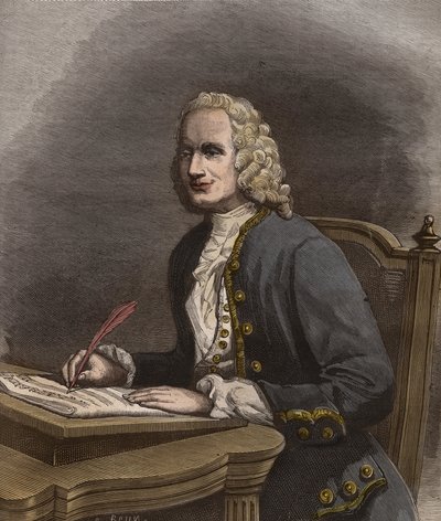 Porträt von Jean Philippe Rameau, französischer Komponist - Gravur in „La musique populaire“ - 1882 von Unknown artist