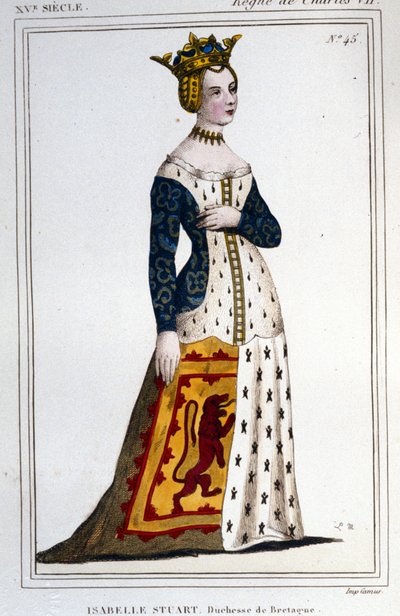 Porträt von Jeanne - Isabelle Stuart (1426-1494/9), Herzogin der Bretagne von Unknown artist