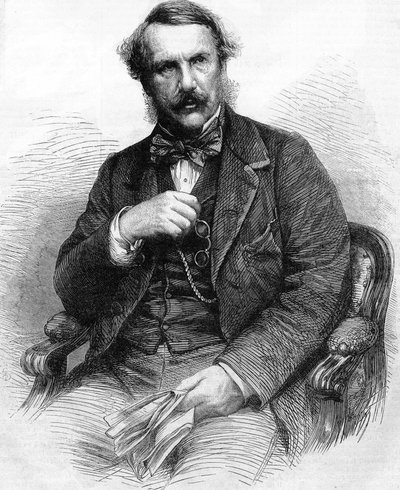 Porträt von John Laird Mair Lawrence, britischer Administrator (1811-1879). Gouverneur von Britisch-Indien; Gravur von 1864 von Unknown artist