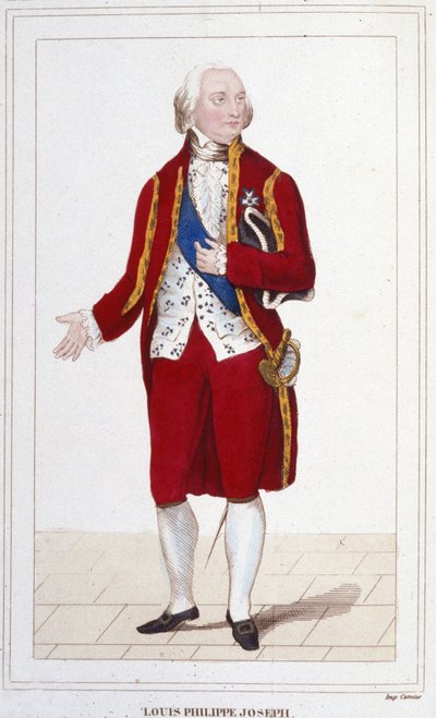 Porträt von Louis Philippe II. Joseph, Herzog von Orléans und Chartres, bekannt als Philippe Égalité von Unknown artist
