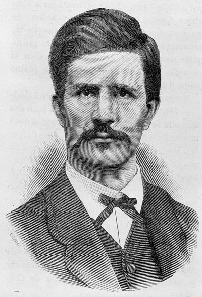 Porträt von Louis Rossel (1844 - 1871). Gravur des späten 19. Jahrhunderts in „Histoire de France“ von H. Martin. von Unknown artist