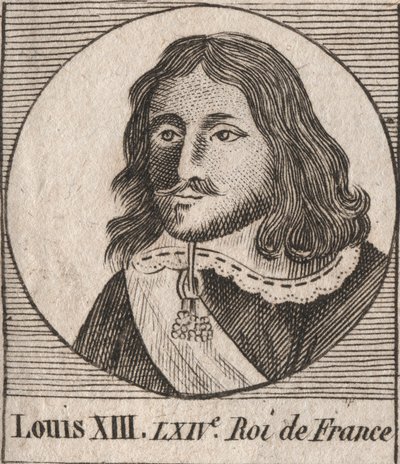 Porträt von Ludwig XIII. dem Gerechten (1601-1643), König von Frankreich - Gravur aus 