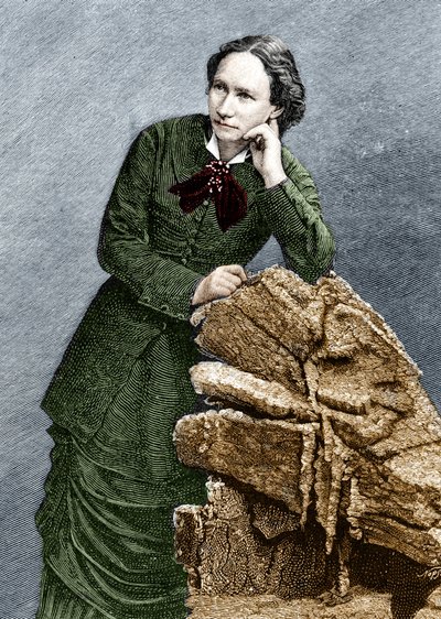 Porträt von Louise Michel (1830-1905) während ihrer Deportation nach Noumea in Neukaledonien. 1873-1880. von Unknown artist