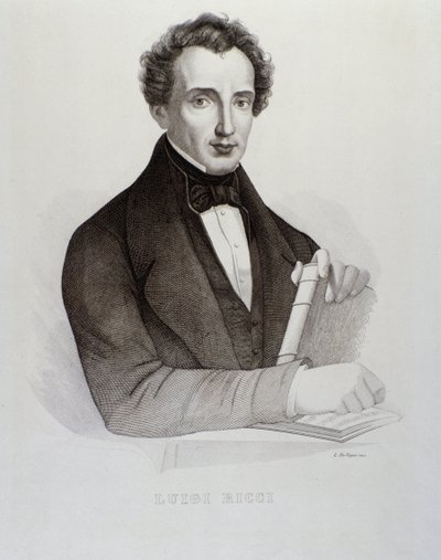 Porträt von Luigi Ricci (Gravur) von Unknown artist