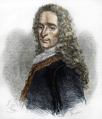 Porträt von Marie-François Arouet de Voltaire (1695-1778), französischer Schriftsteller. von Unknown artist