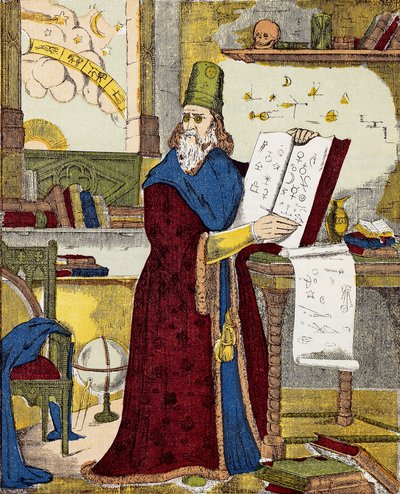 Porträt von Michel de Notre Dame (Nostradamus) französischer Astrologe - Porträt von Nostradamus, Michel de Notre Dame (1503-1566) französischer Astrologe und Arzt - Gravur von Unknown artist