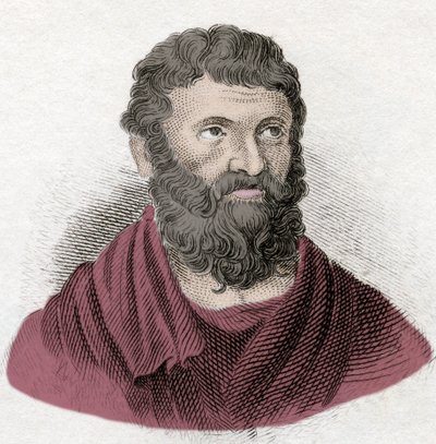 Porträt von Miltiades dem Jüngeren (540-489 v. Chr.), athenischer Stratege und Tyrann der Chersones von Thrakien. Gravur aus dem 19. Jahrhundert. von Unknown artist