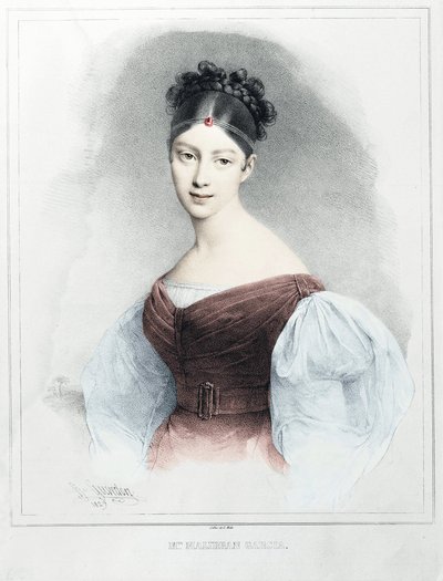 Porträt von Frau Malibran Garcia - Sängerin Mezzosopran von Unknown artist
