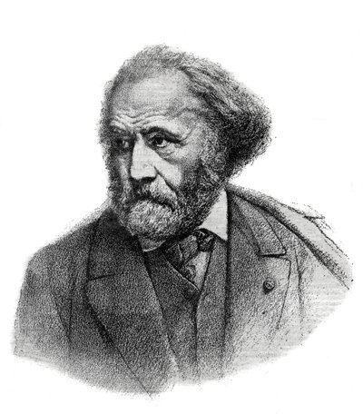 Porträt von Paul Chenavard (1807-1895), französischer Maler - Gravur von 1895 von Unknown artist
