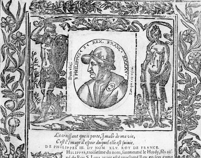 Porträt von Philipp III. Le Hardi, König von Frankreich von 1270 bis 1285 von Unknown artist