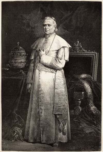 Porträt von Papst Pius IX (Giovanni Maria Mastai Ferretti) von Unknown artist