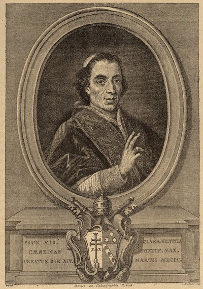 Porträt von Papst Pius VII (1742-1823). von Unknown artist