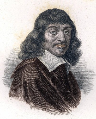 Porträt von René Descartes, graviert im 19. Jahrhundert von Unknown artist