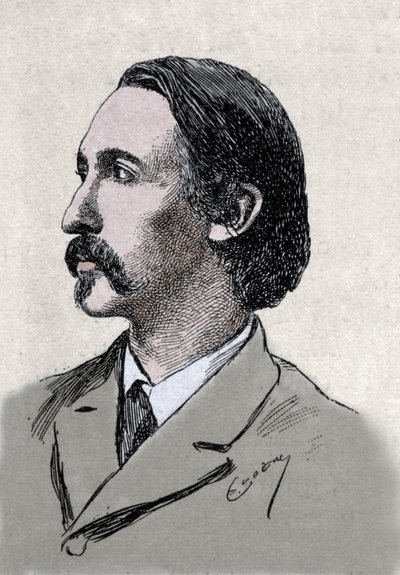 Porträt von Robert Louis Stevenson (1850-1894), britischer Schriftsteller von Unknown artist