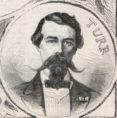 Porträt von Stefan István Türr (1824-1908), ungarischer General - Gravur in „The Illustrous World“ von Unknown artist