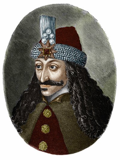Porträt von Vlad Tepes III, dem Pfähler oder Dracula (1431-1476), der Bram Stoker zu der Figur Dracula inspirierte, einem Roman aus dem Jahr 1897 von Unknown artist
