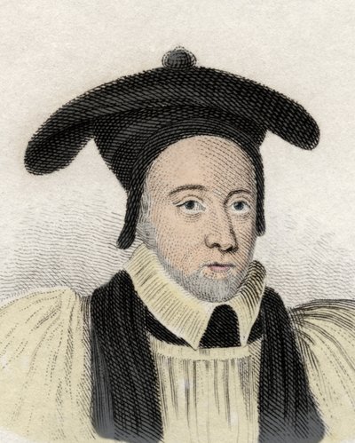 Porträt von William Juxon (1582-1663), englischer Geistlicher und Erzbischof von Canterbury. Gravur des 19. Jahrhunderts von Unknown artist