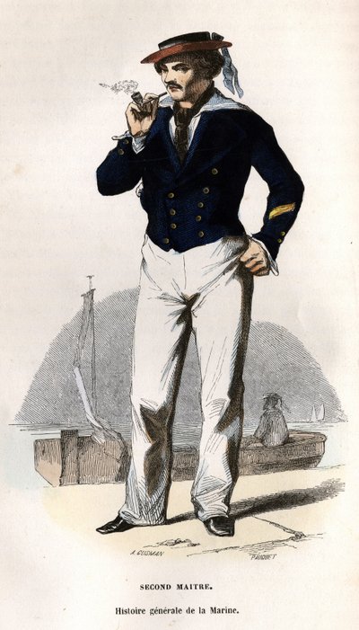 Porträt eines zweiten Meisters. In „Allgemeine Geschichte der Marine“ von Van Tenac. von Unknown artist